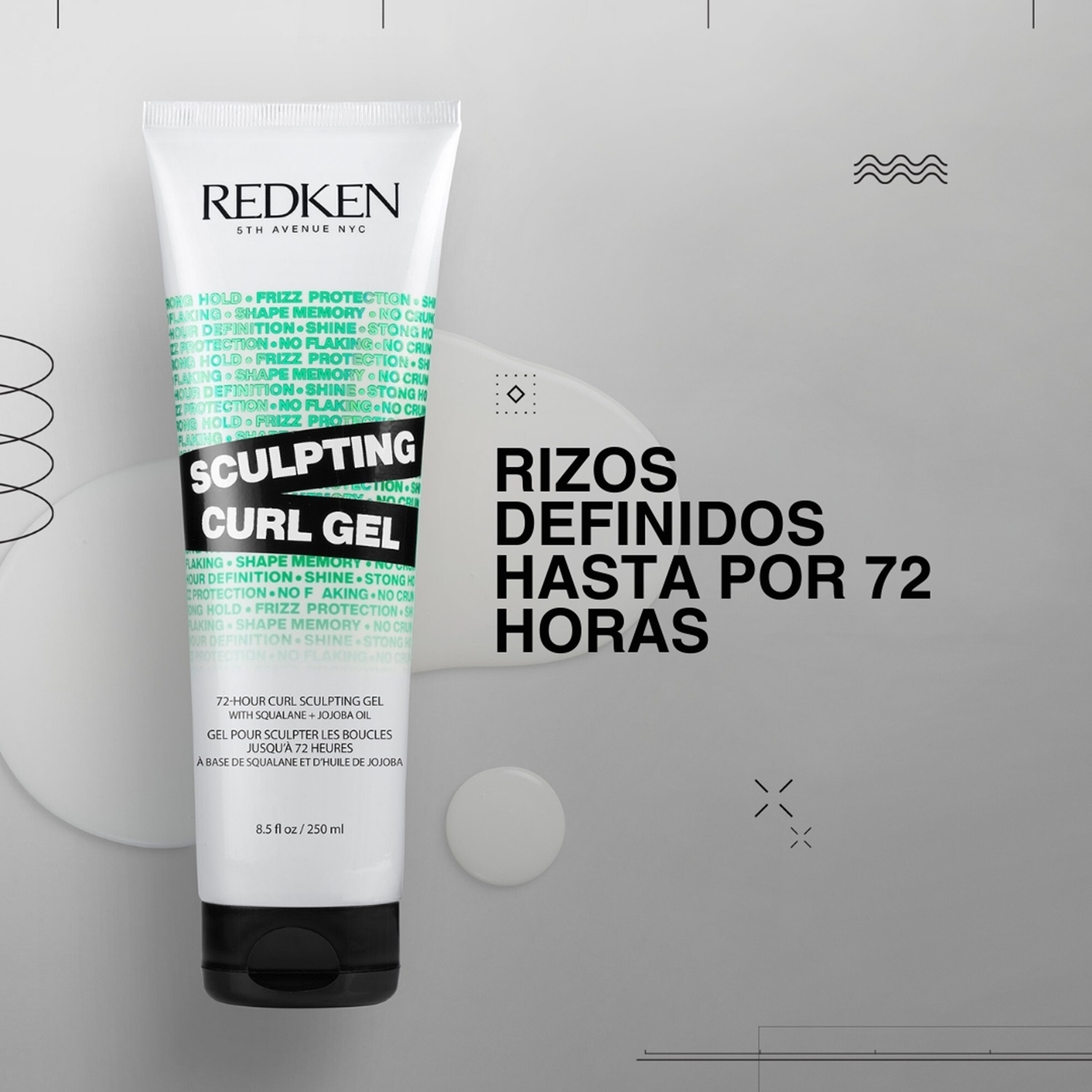 GEL REDKEN SCULPTING CURL PARA DEFINIR Y ESTILIZAR EL CABELLO RIZADO SIN DEJAR SENSACIÓN CRUNCHY NI PEGAJOSA (GEL PARA DEFINIR Y ESTILIZAR)